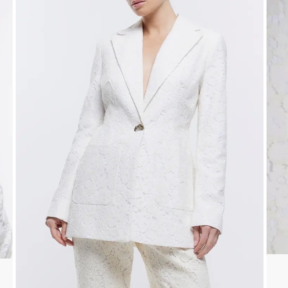 White Lace Blazer